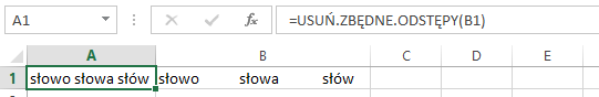 usuń zbędne odstępy